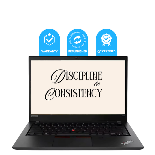 Refurbished Lenovo ThinkPad T490 Laptop | Intel Core i7 10th Gen | 16GB RAM | 256GB SSD | 2 GB Graphics Card | 14″ FHD Display